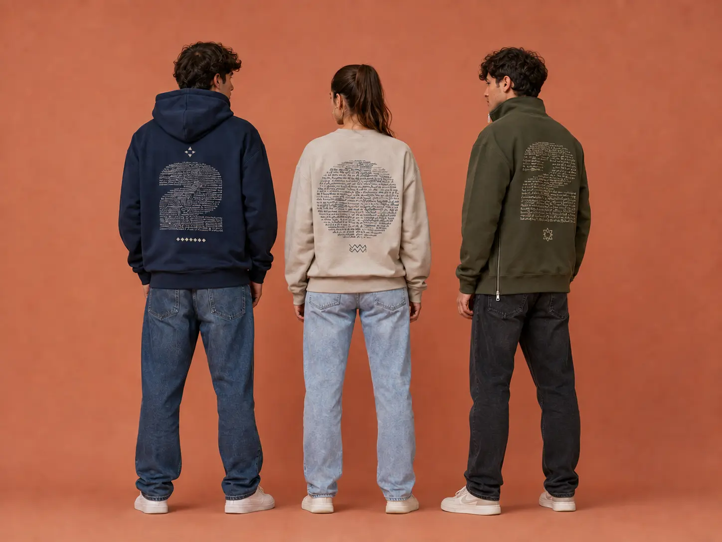 Modelos de sudaderas personalizadas con capucha, sin capucha y con cremallera